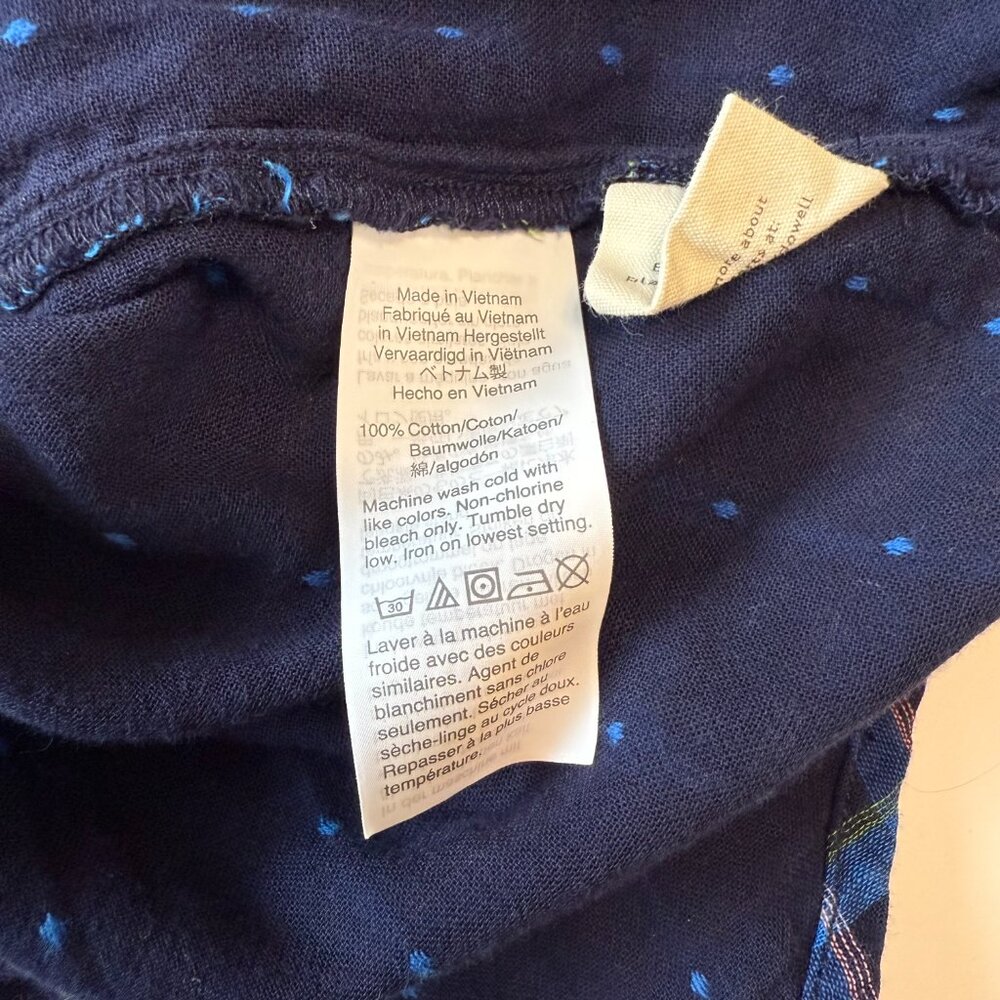 Madewell Double-Faced Park Popover Shirt in Blue Plaid Women's Medium - Picture 7 of 9
